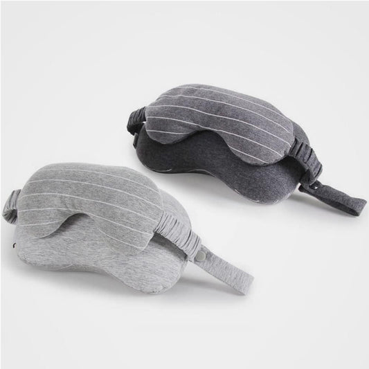 2-in-1 U Shaped Travel Pillow and Eye Mask
