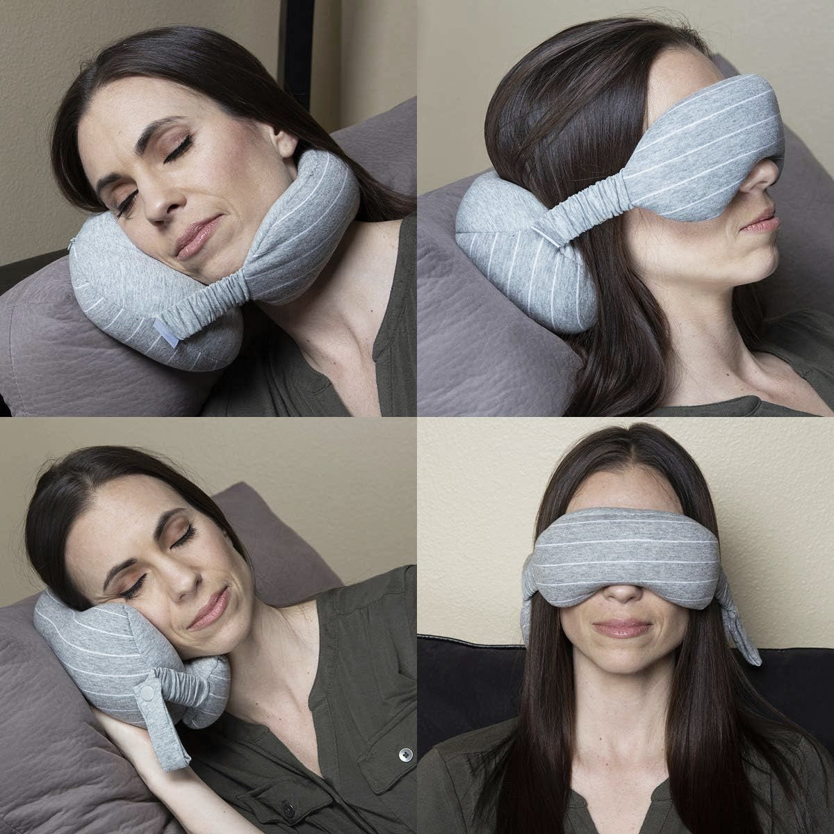2-in-1 U Shaped Travel Pillow and Eye Mask