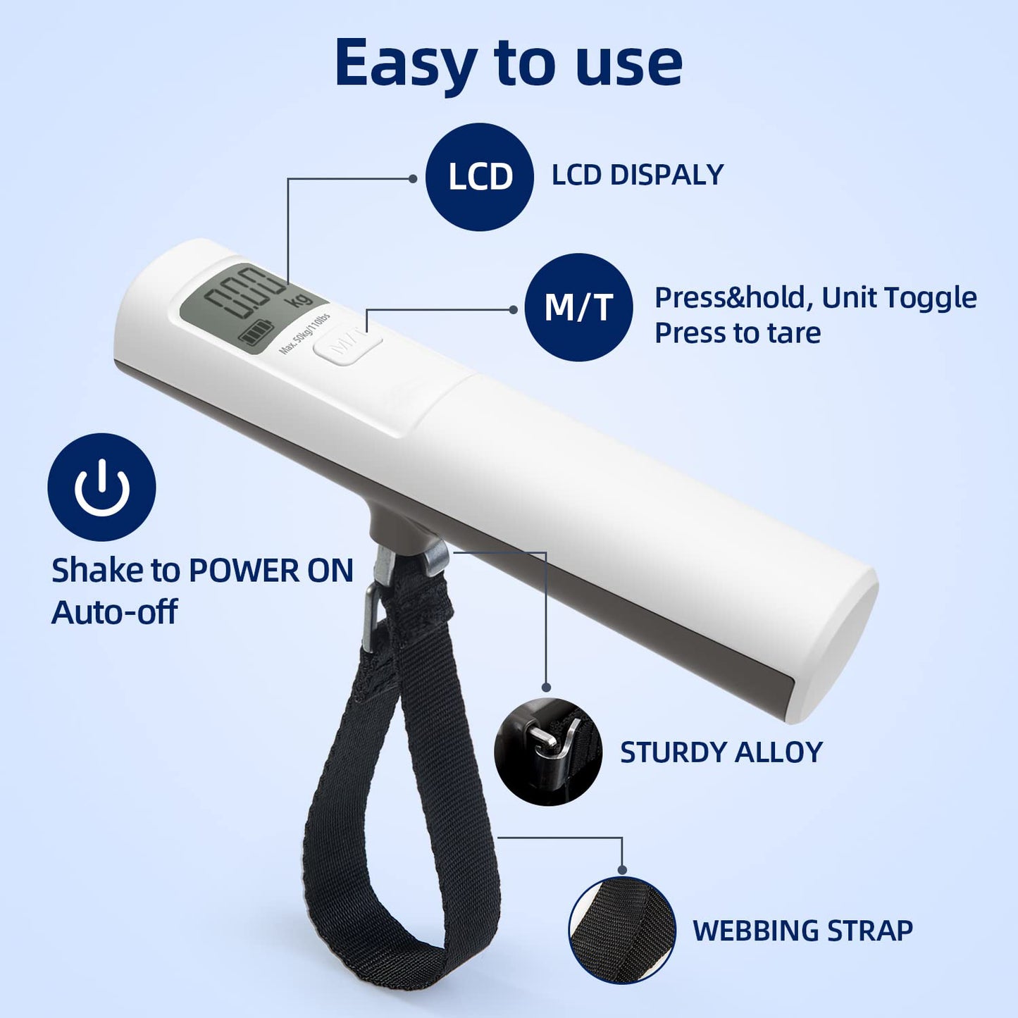 Battery-Free Portable Electronic Luggage Scale