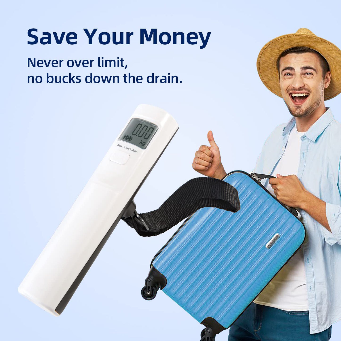 Battery-Free Portable Electronic Luggage Scale