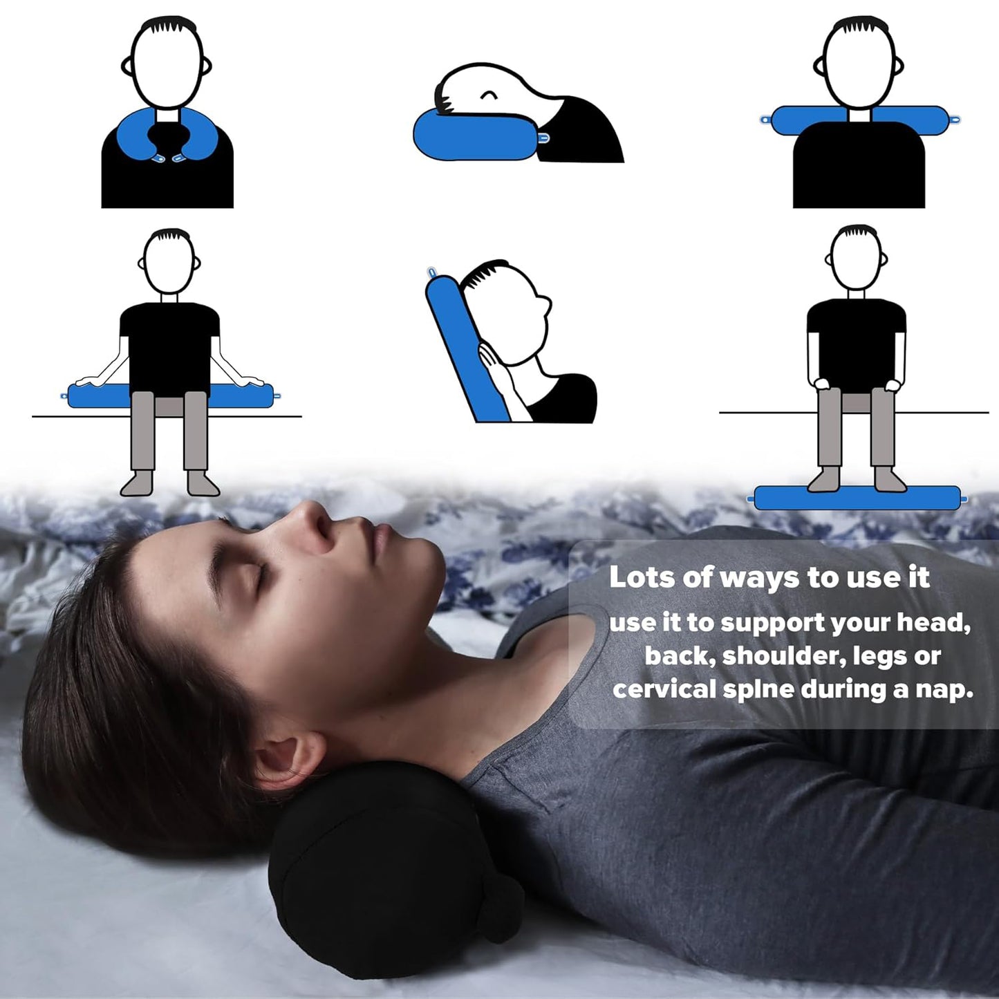 Multipurpose Free-Form Twist Memory Foam Travel Pillow