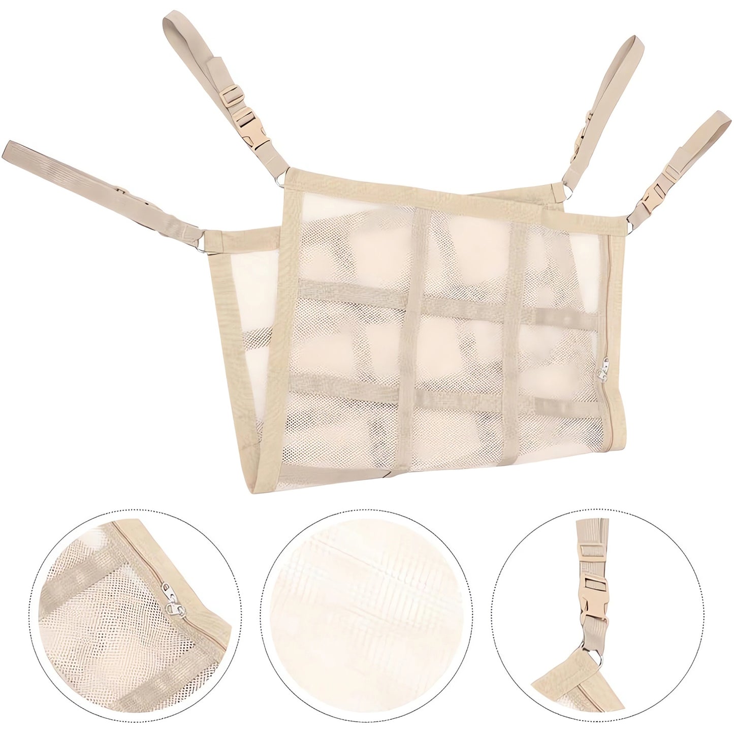 Double-Layer Adjustable  Mesh Car Roof Organizer