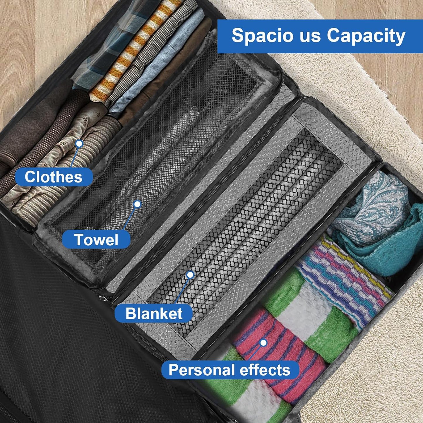 Collapsible Hanging Travel Luggage Organizer