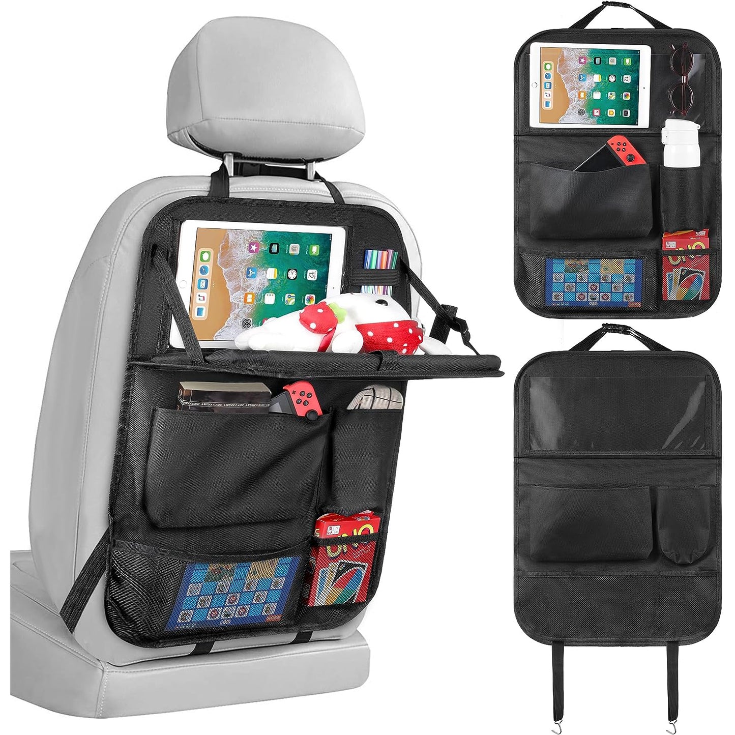 Foldable Car Backseat Organizer with Tray