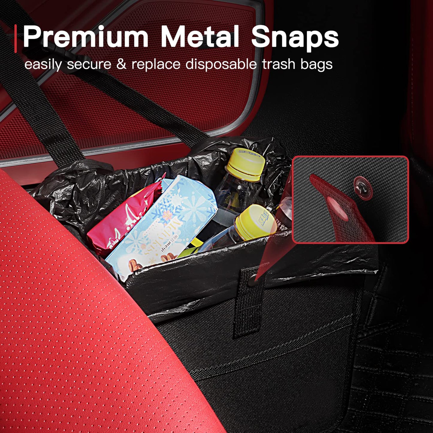 Large Multipurpose Foldable Hanging Car Trash, Backseat Storage Bag