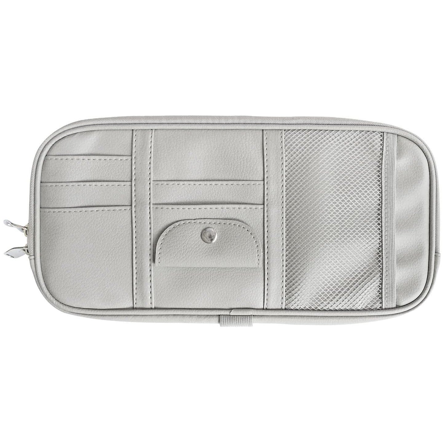 Multi-Pocket Car Sun Visor Organizer with Double Zippers