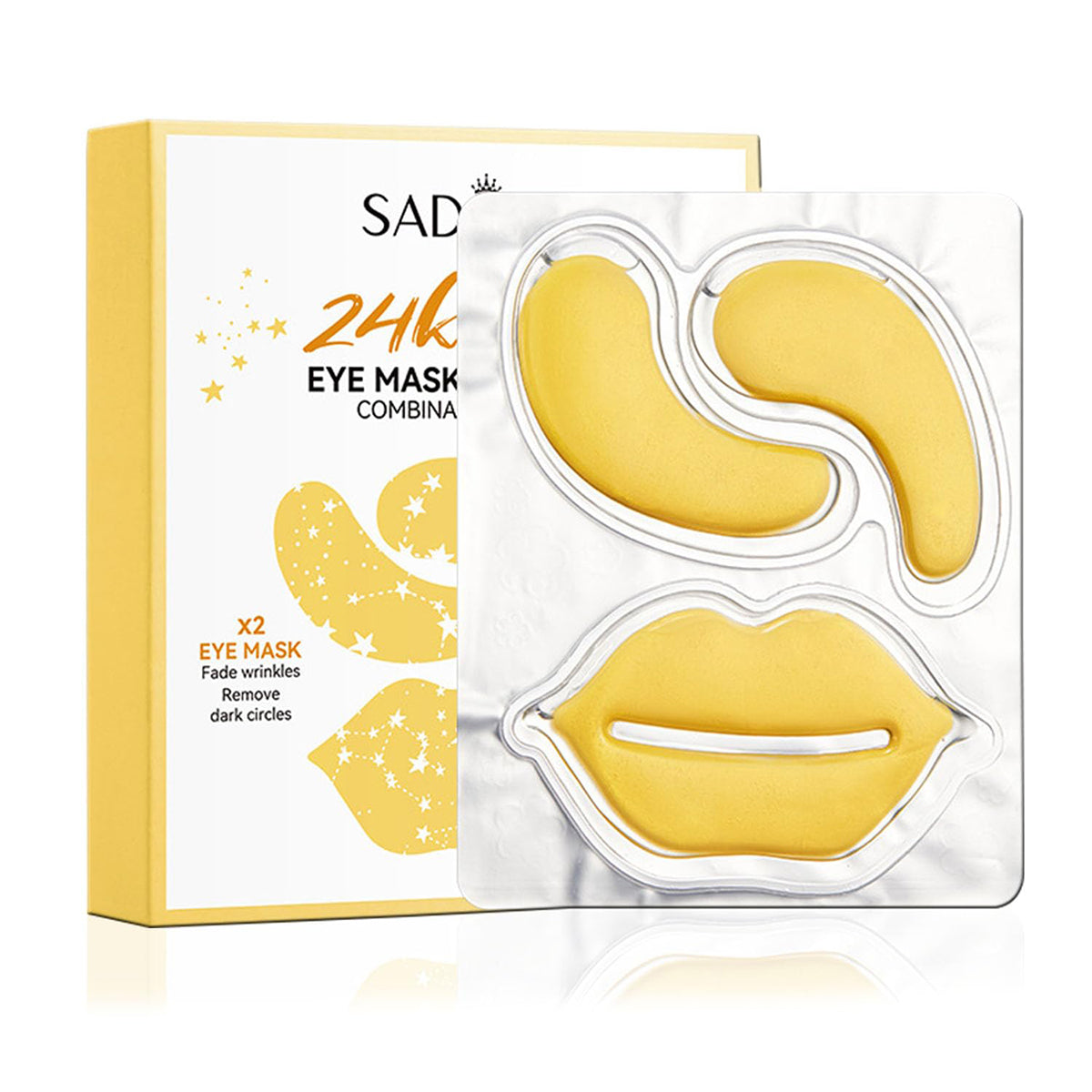 Lip Masks & Under Eye Patches, Moisturizing Lip and Eye Mask, 10 PCS