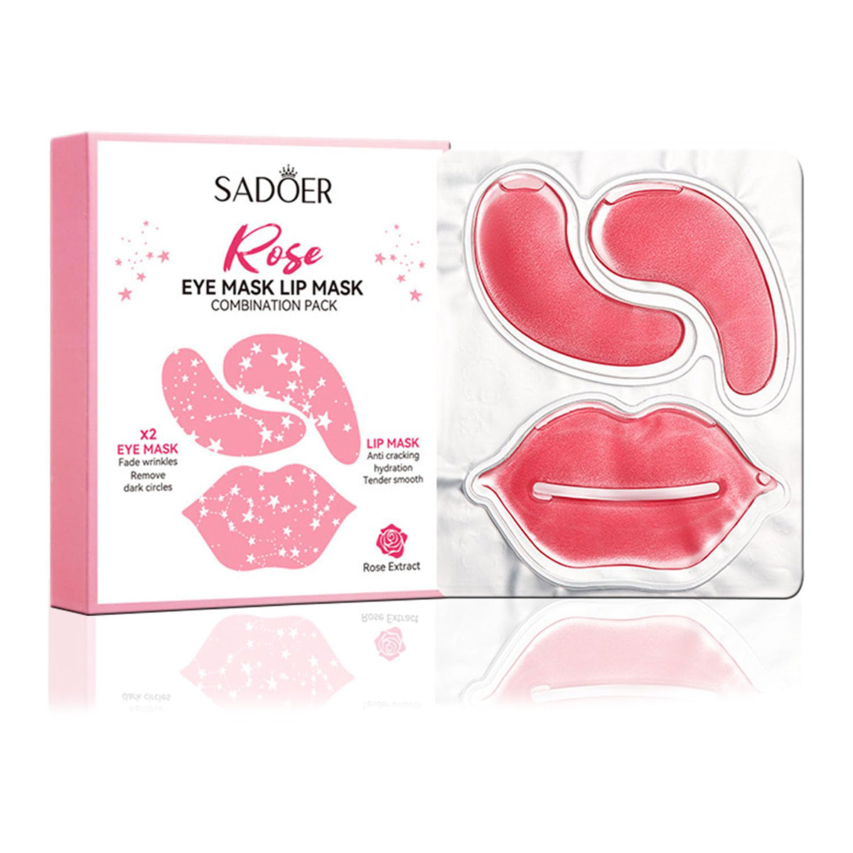 Lip Masks & Under Eye Patches, Moisturizing Lip and Eye Mask, 10 PCS