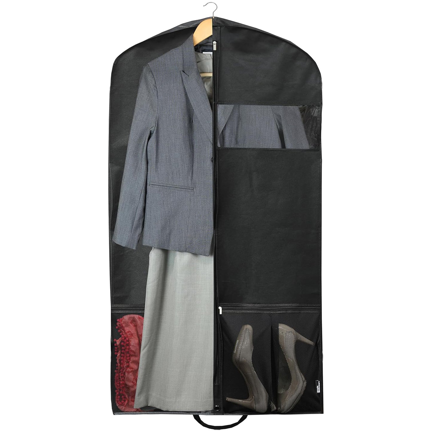 Portable Travel Garment Bag with Zipper Pocket