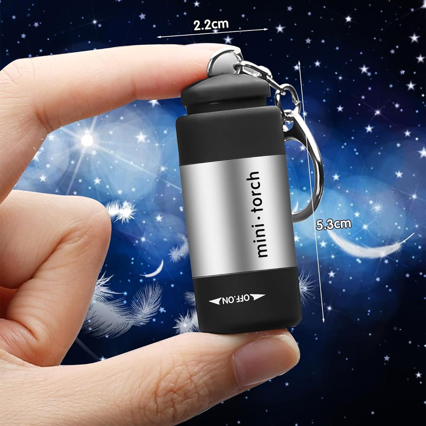 Mini Rechargeable Keychain Travel Flashlight, 3 Pack