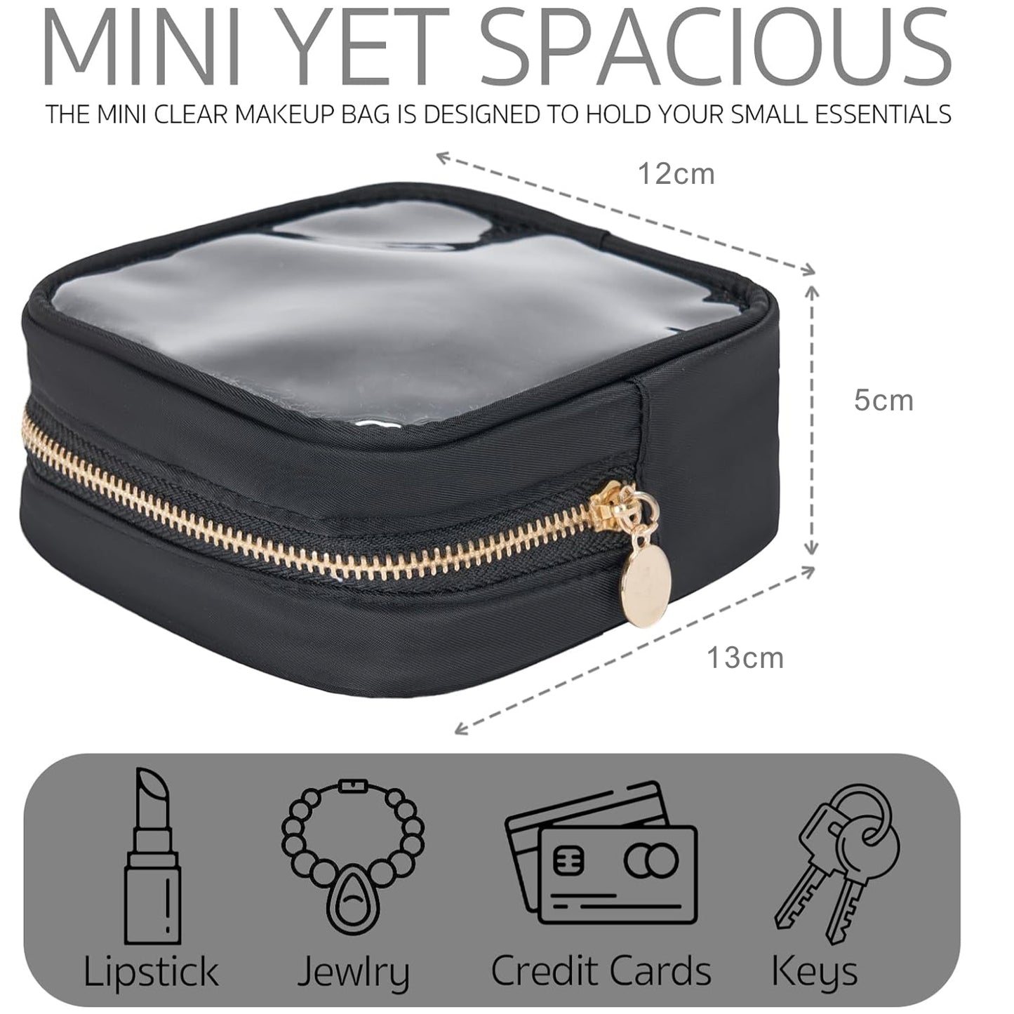 Mini Transparent Cosmetic Organizer Bag
