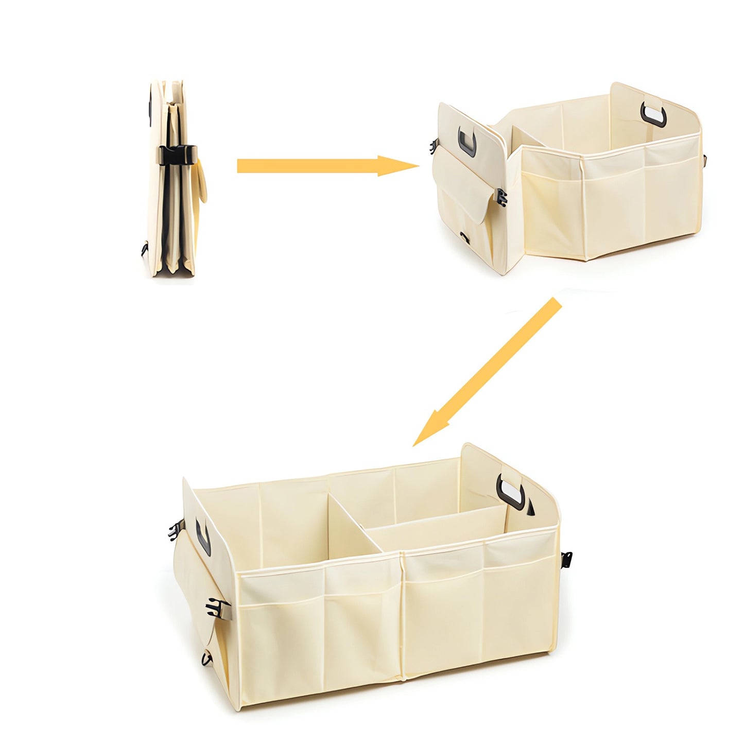 Multi-Compartment Foldable Car Trunk Storage Organizer