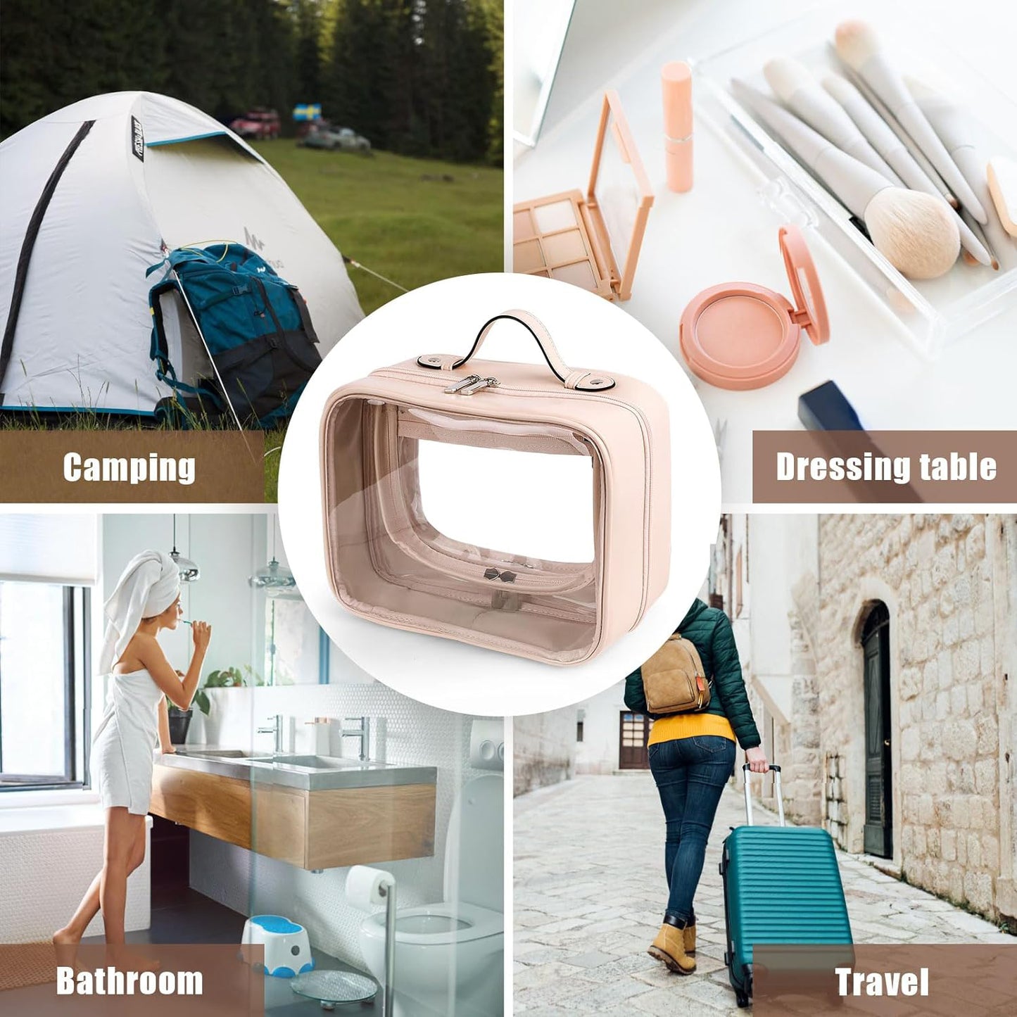 Multi-pockets Clear Travel Bag for Toiletries