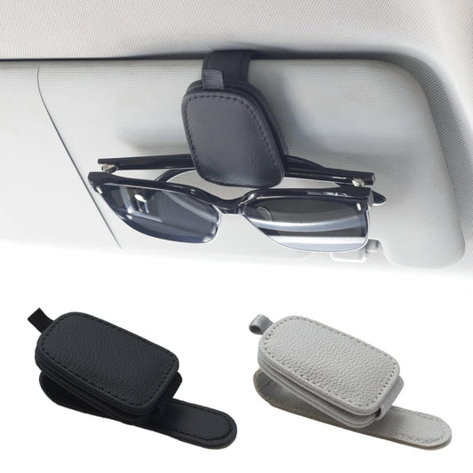 Multifunction Magnetic Leather Sunglasses Holders for Car Visor
