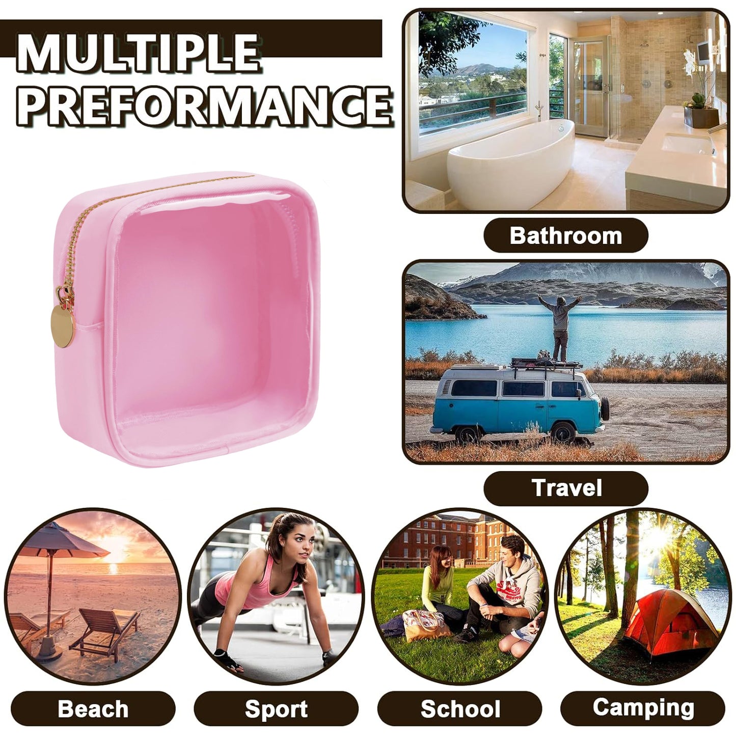 Mini Transparent Cosmetic Organizer Bag