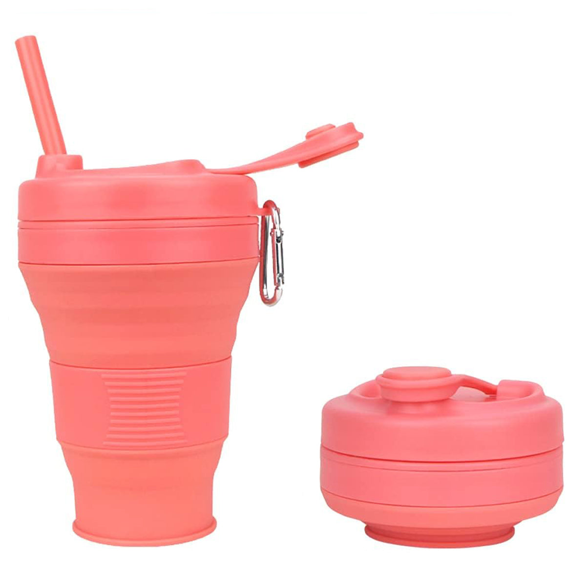 Portable Leakproof Folding Silicone Cup with Lids