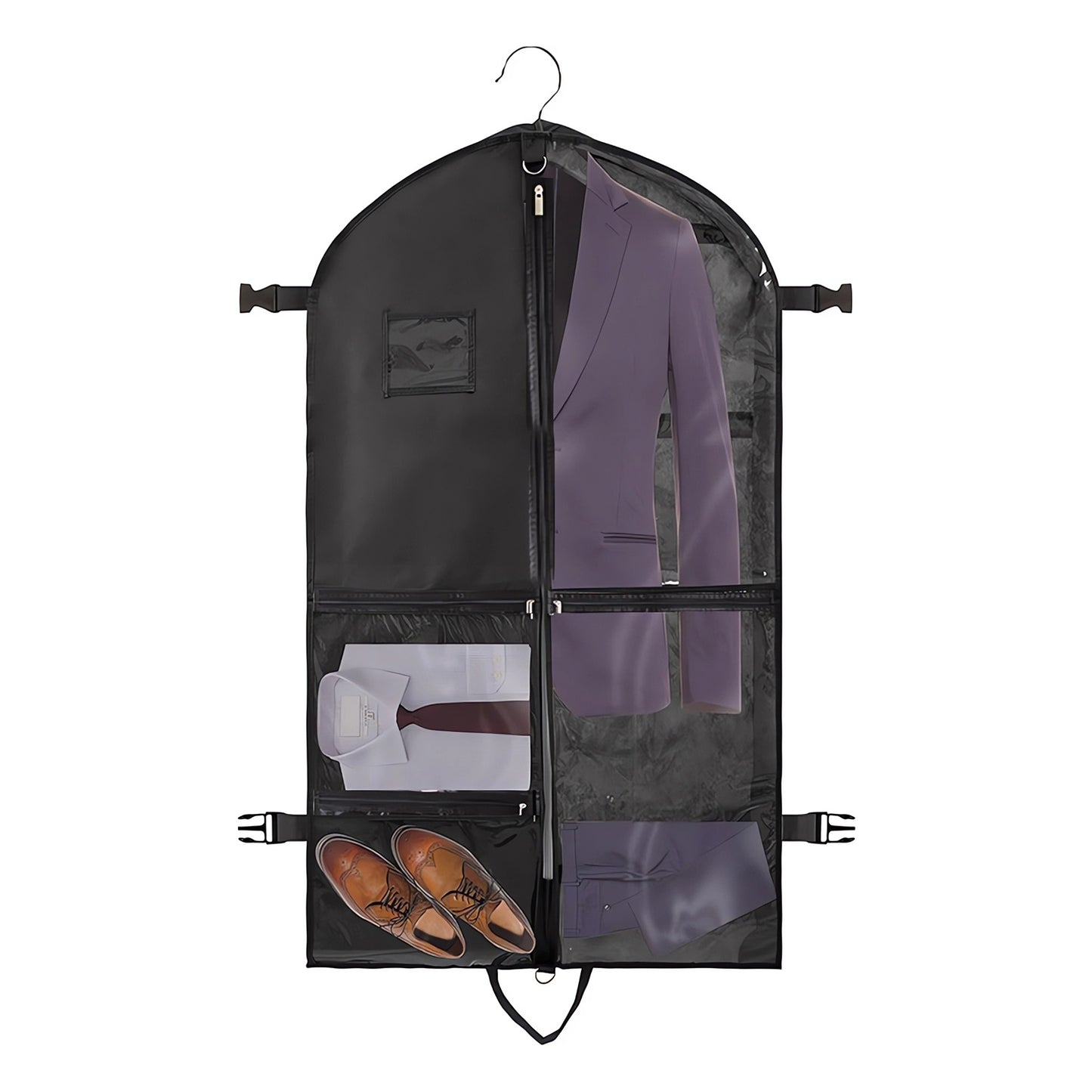 Portable Travel Garment Bag with Zipper Pocket