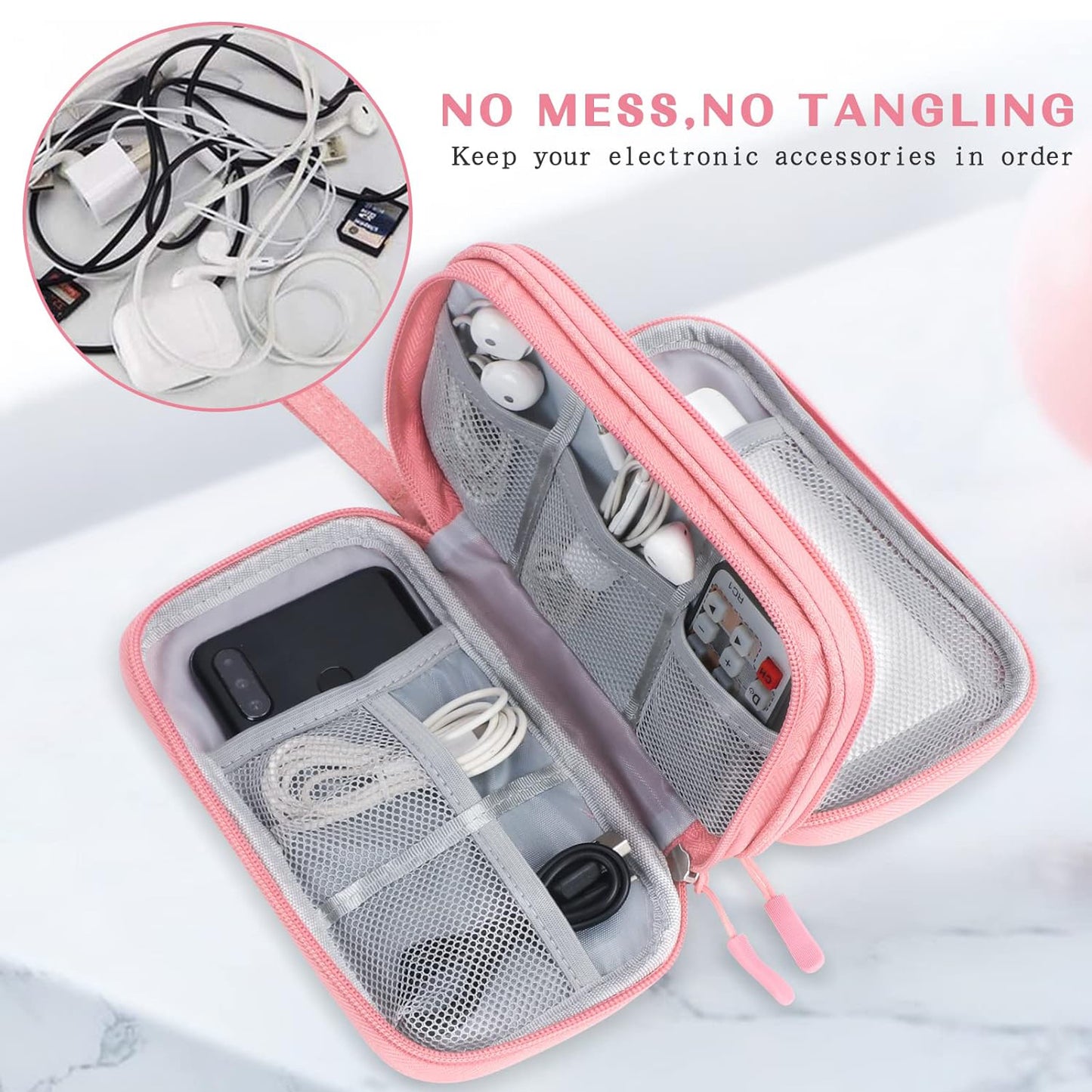 Waterproof 2-Layers Travel Electronic Organizer Bag