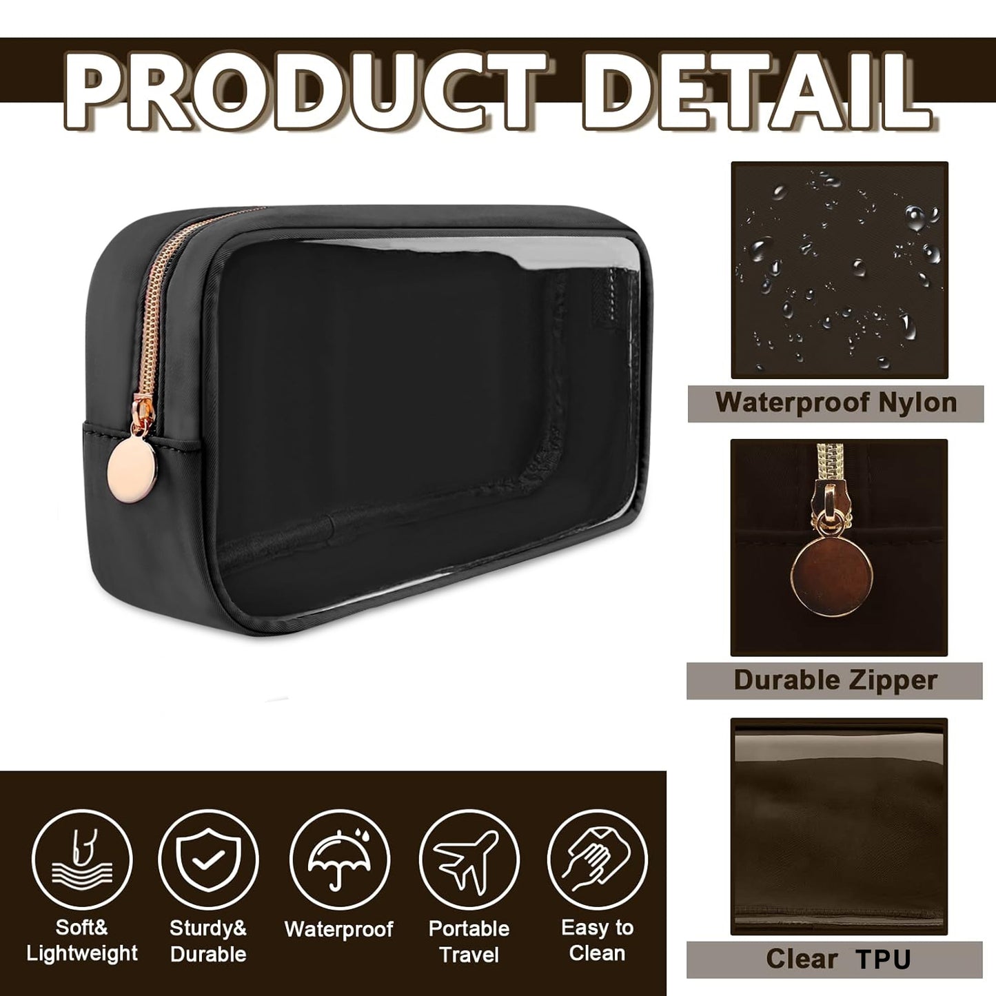 Waterproof Transparent Makeup Organizer Pouch