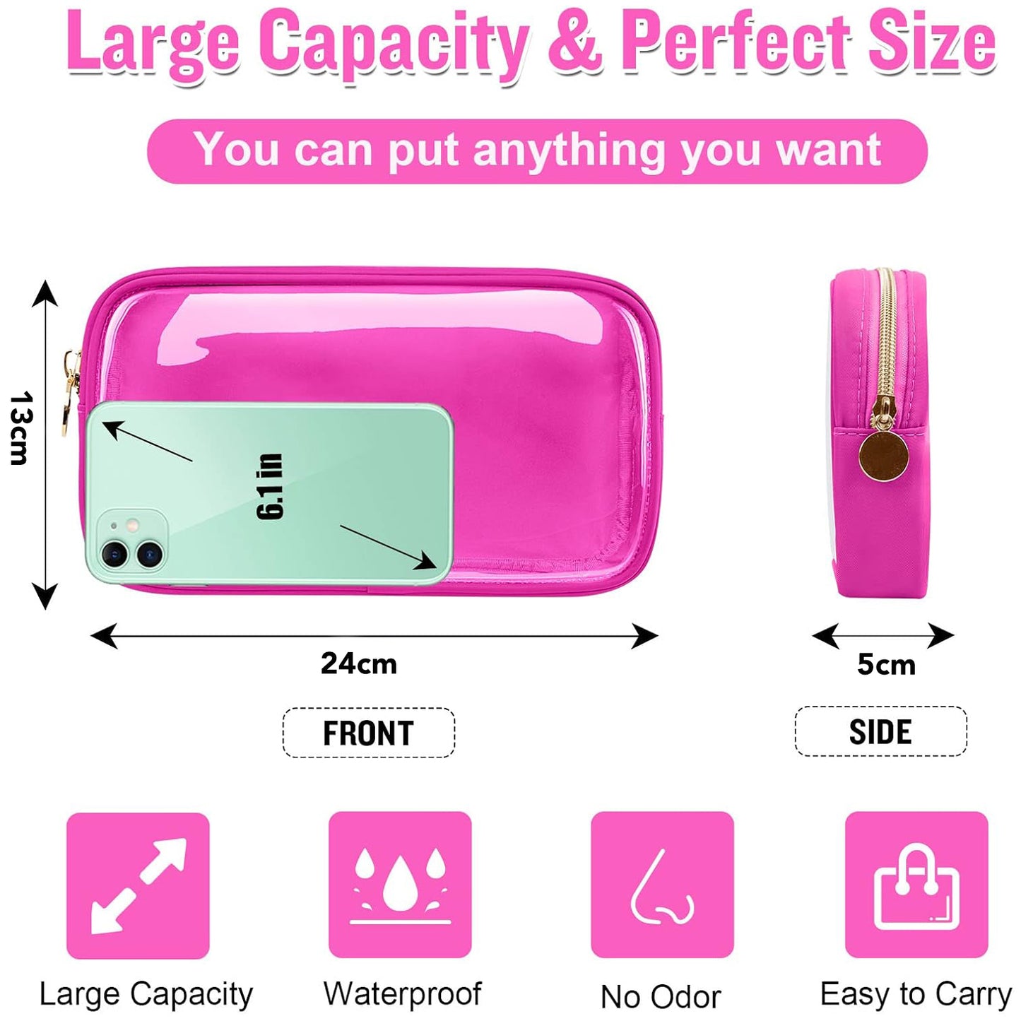 Waterproof Transparent Makeup Organizer Pouch