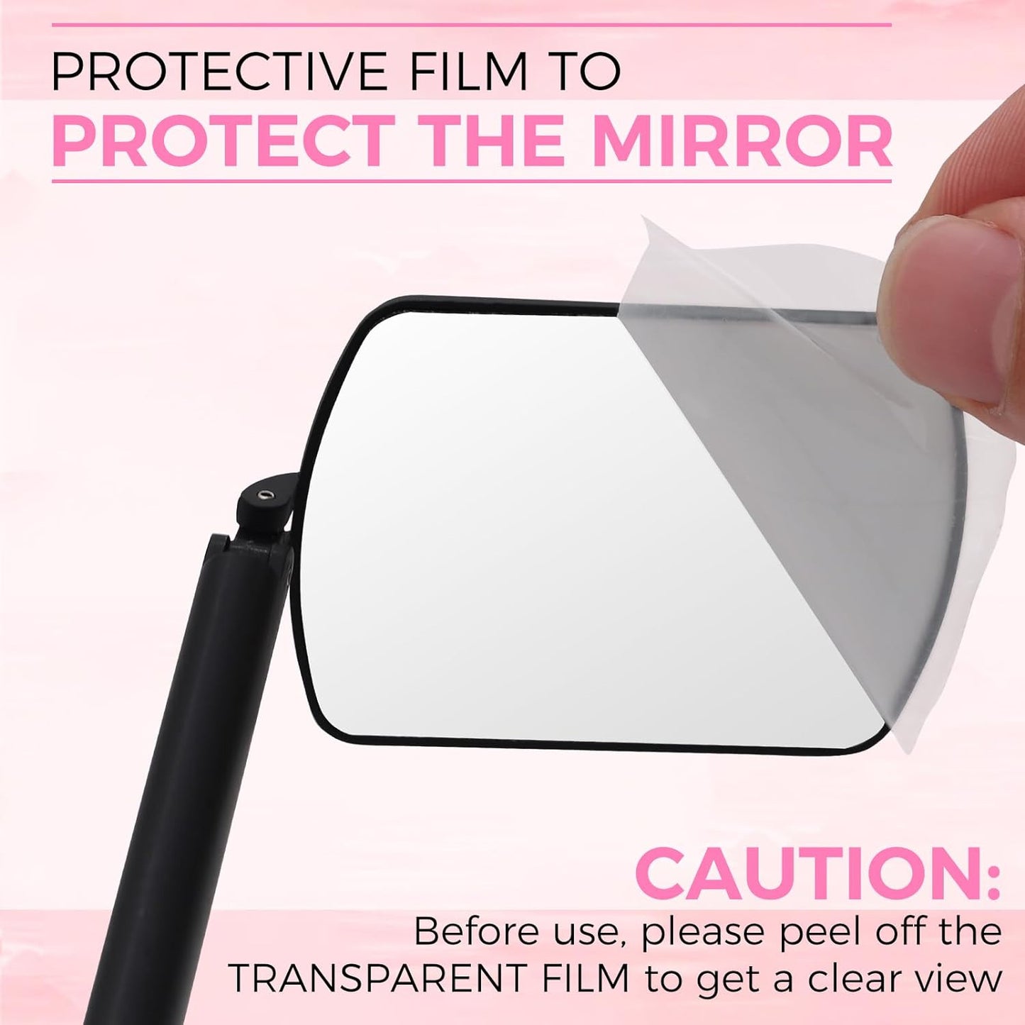 Portable 270° Rotation Flexible Large Square Lash Mirror