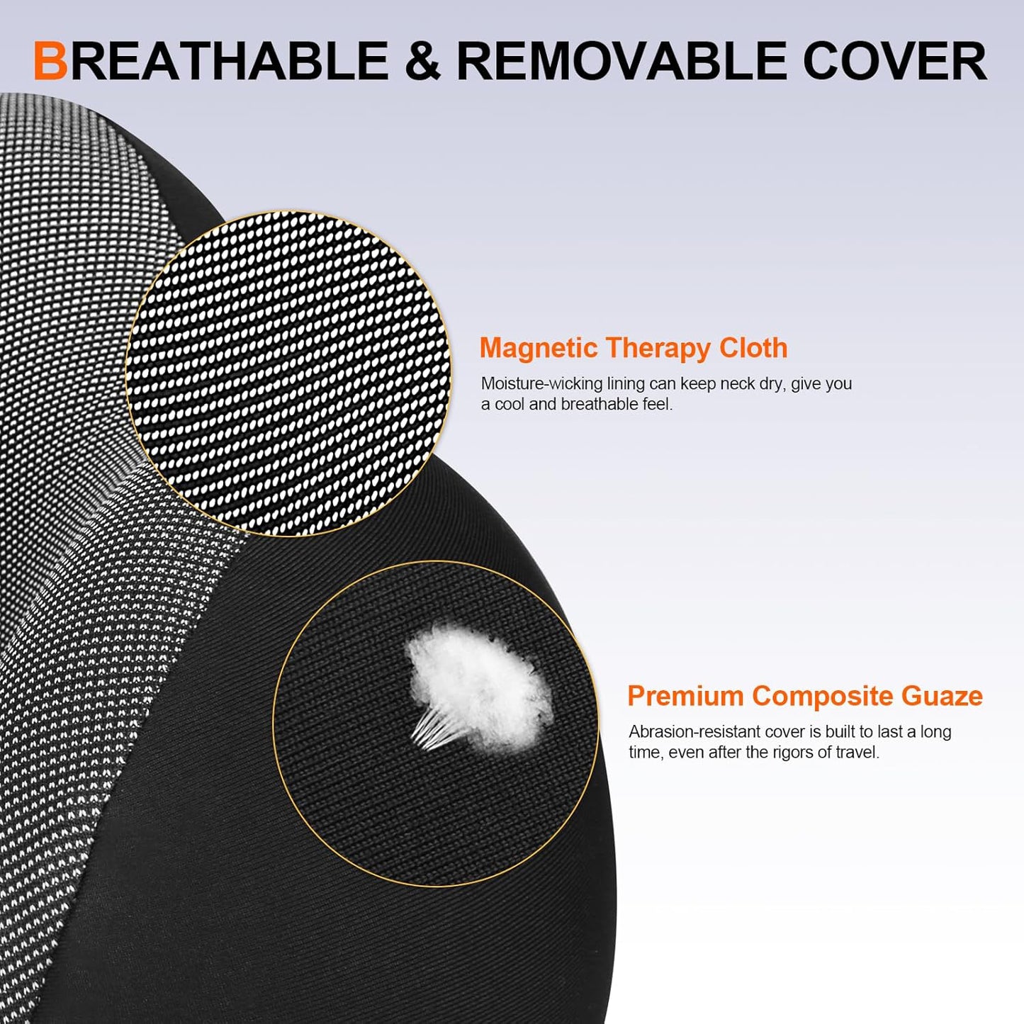 Portable Memory Foam Travel Pillow with Hood, Dark Flights Sleeping