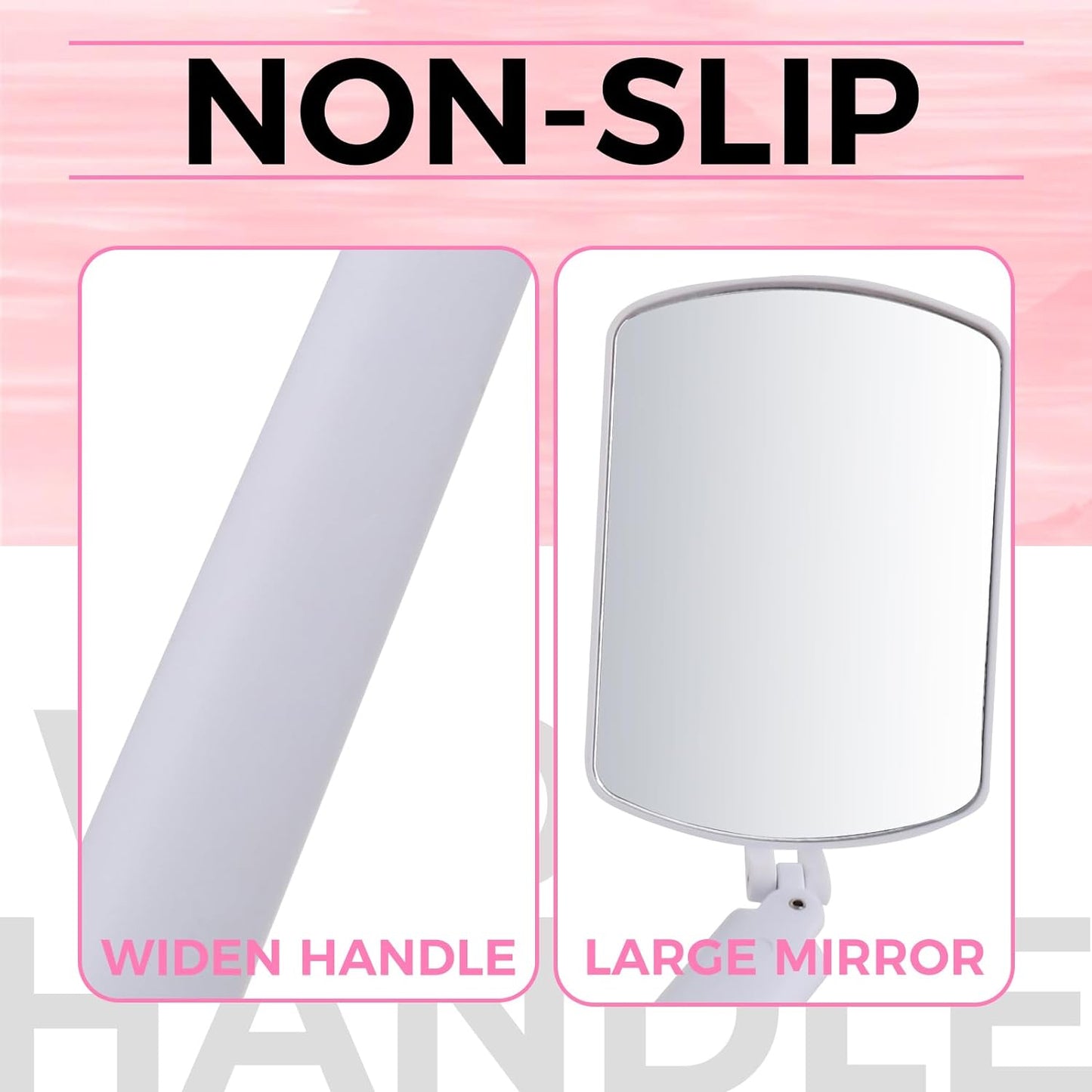 Portable 270° Rotation Flexible Large Square Lash Mirror