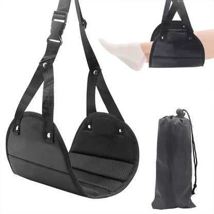 Portable Comfy Travel Footrest Hammock, Relax your Feet for Long Trips or Work
