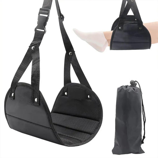 Portable Comfy Travel Footrest Hammock, Relax your Feet for Long Trips or Work