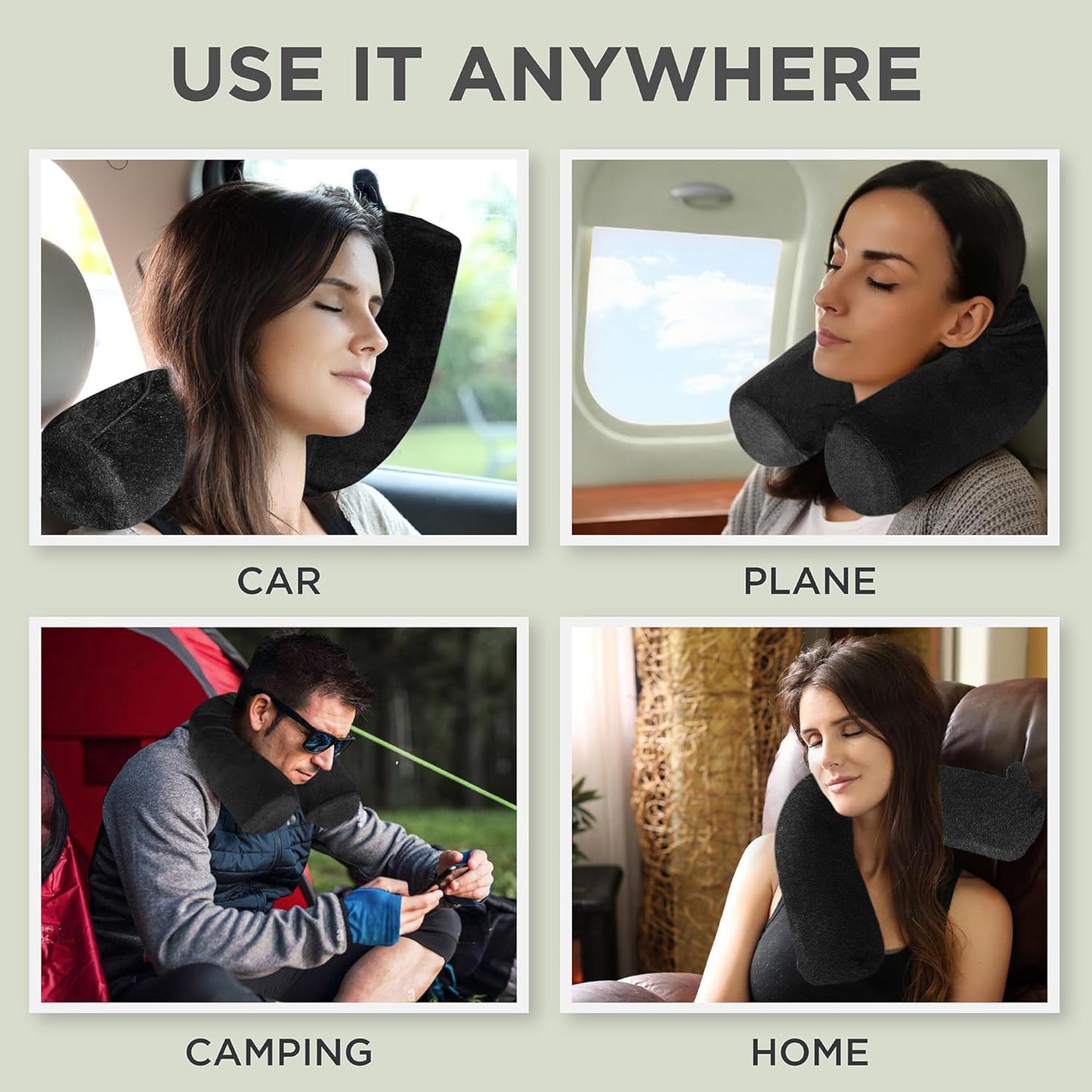 Multipurpose Free-Form Twist Memory Foam Travel Pillow