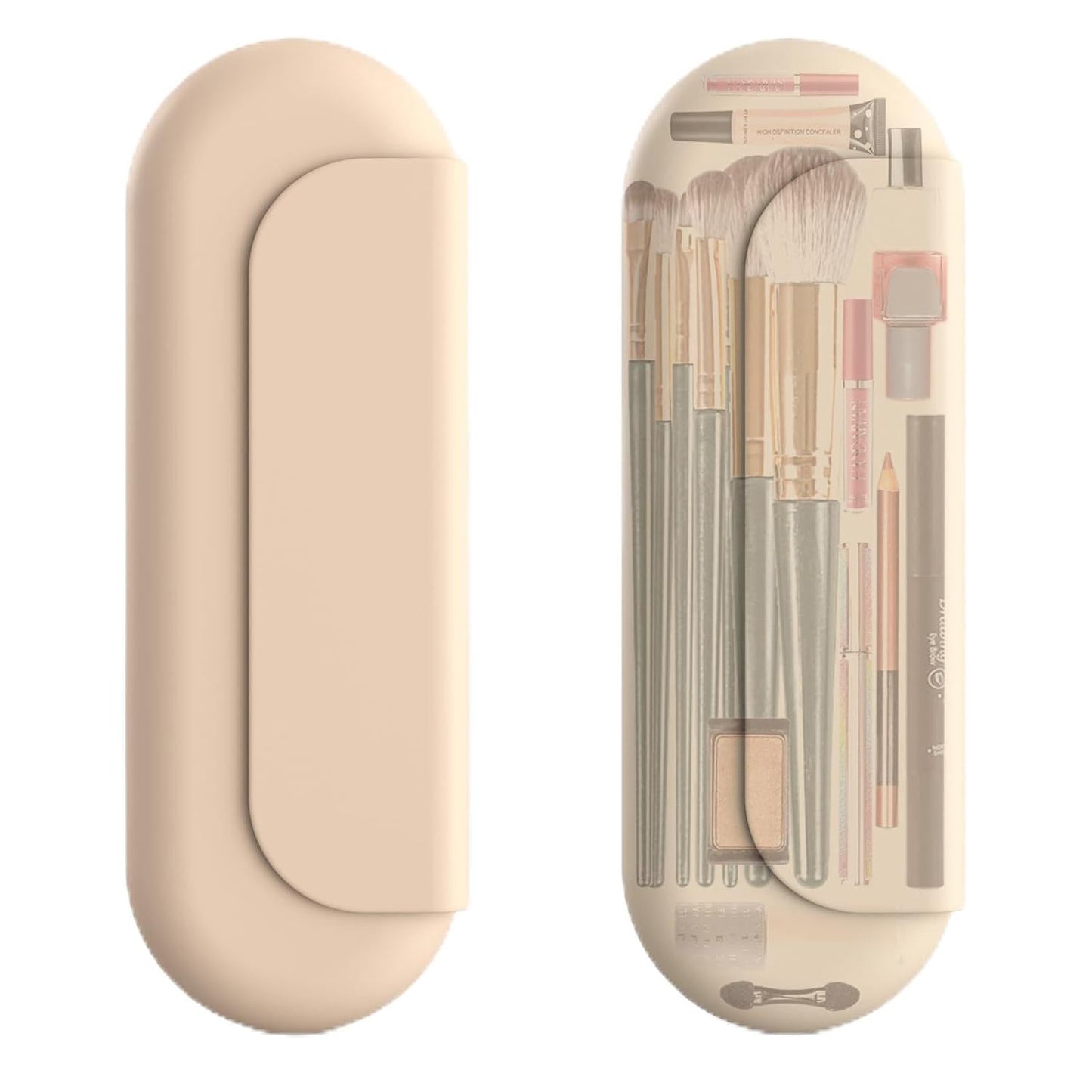 Organizator portabil de perii cosmetice din silicon