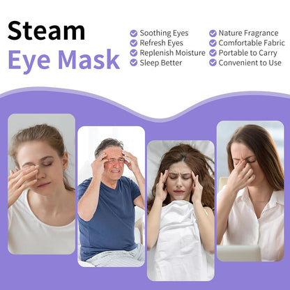 Masti de ochi parfumate cu abur pentru ochi uscati, masca de ochi calda SPA, 5 PCS