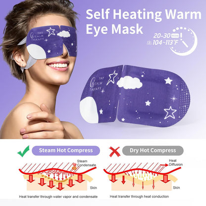 Masti de ochi parfumate cu abur pentru ochi uscati, masca de ochi calda SPA, 5 PCS