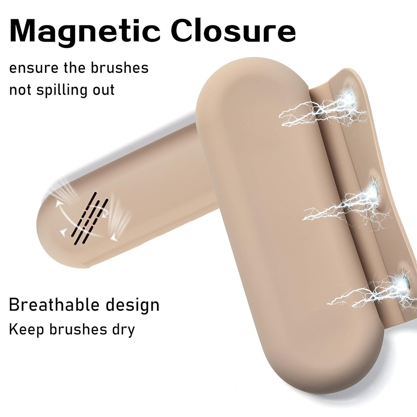 Organizator portabil de perii cosmetice din silicon