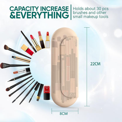 Organizator portabil de perii cosmetice din silicon