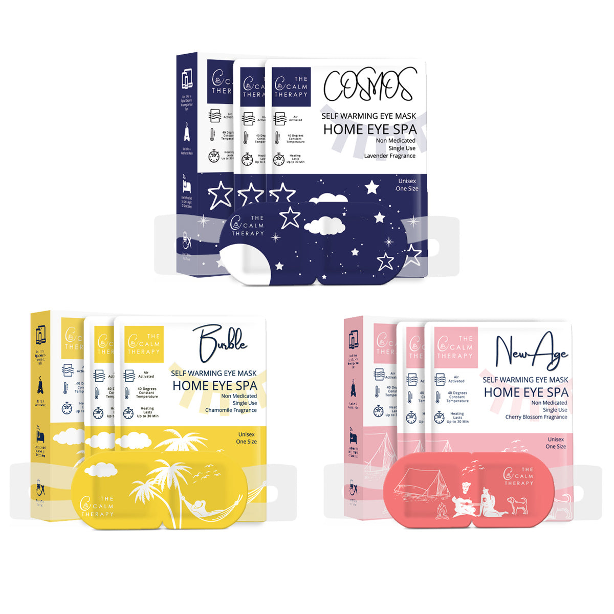 Masti de ochi parfumate cu abur pentru ochi uscati, masca de ochi calda SPA, 5 PCS