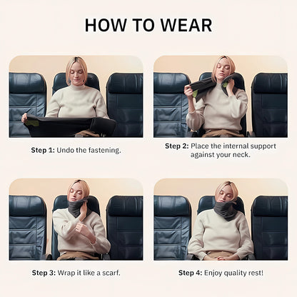 Soft Travel Scarf Pillow, Neck and Shoulder Support