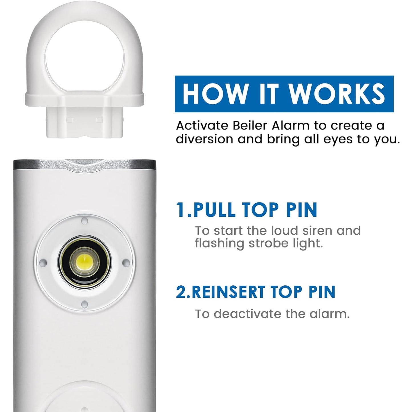 2In1 Multi-purpose Rechargeable Personal Safety Alarm