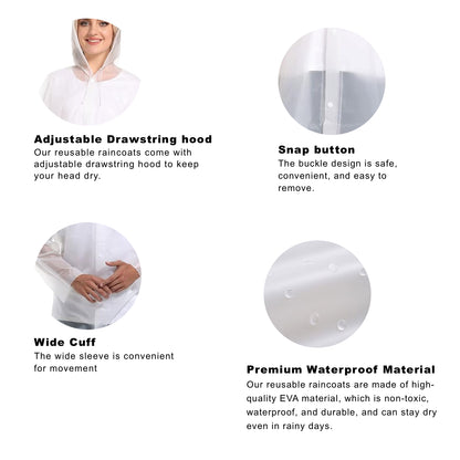 Mantouri de ploaie reutilizabile portabile unisex EVA