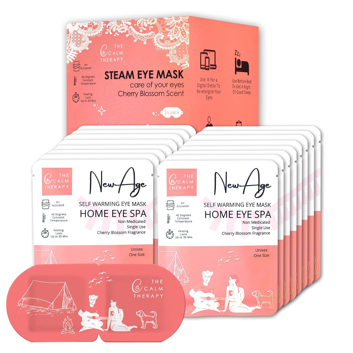 Masti de ochi parfumate cu abur pentru ochi uscati, masca de ochi calda SPA, 5 PCS