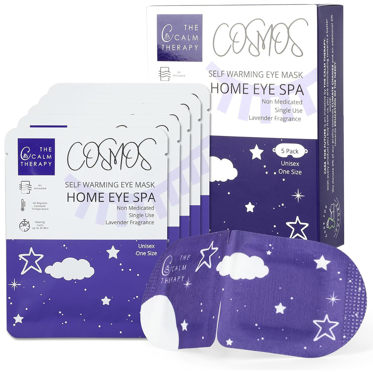 Masti de ochi parfumate cu abur pentru ochi uscati, masca de ochi calda SPA, 5 PCS